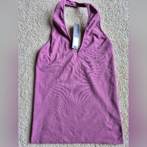 NWT Theory Mauve Jemma B Tubular Stretch Jersey Halter Top - One Size